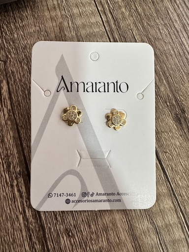 Arete flor cristales